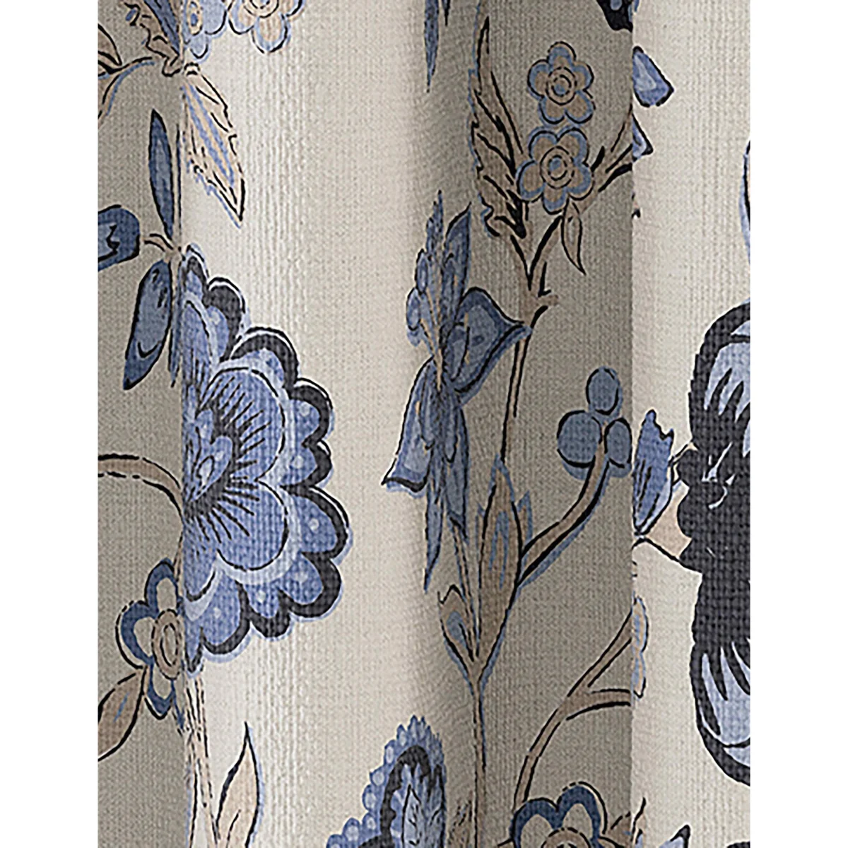 Joules Indienne Pure Cotton Eyelet Blackout Curtains Teal Mix – image 3