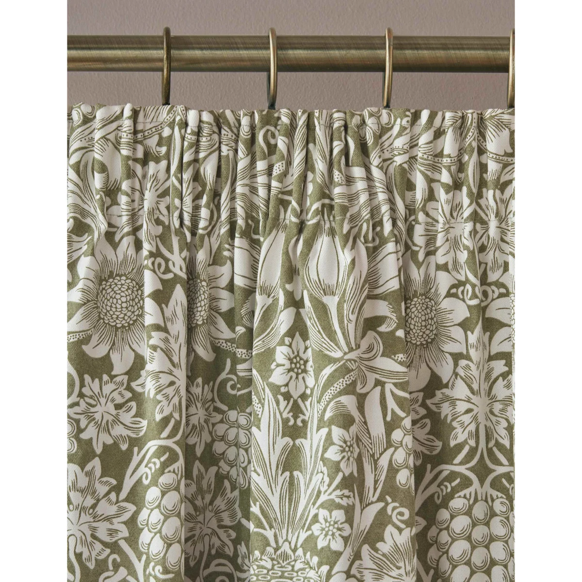 William Morris At Home Sunflower Pencil Pleat Blackout Curtains Green Mix – image 5