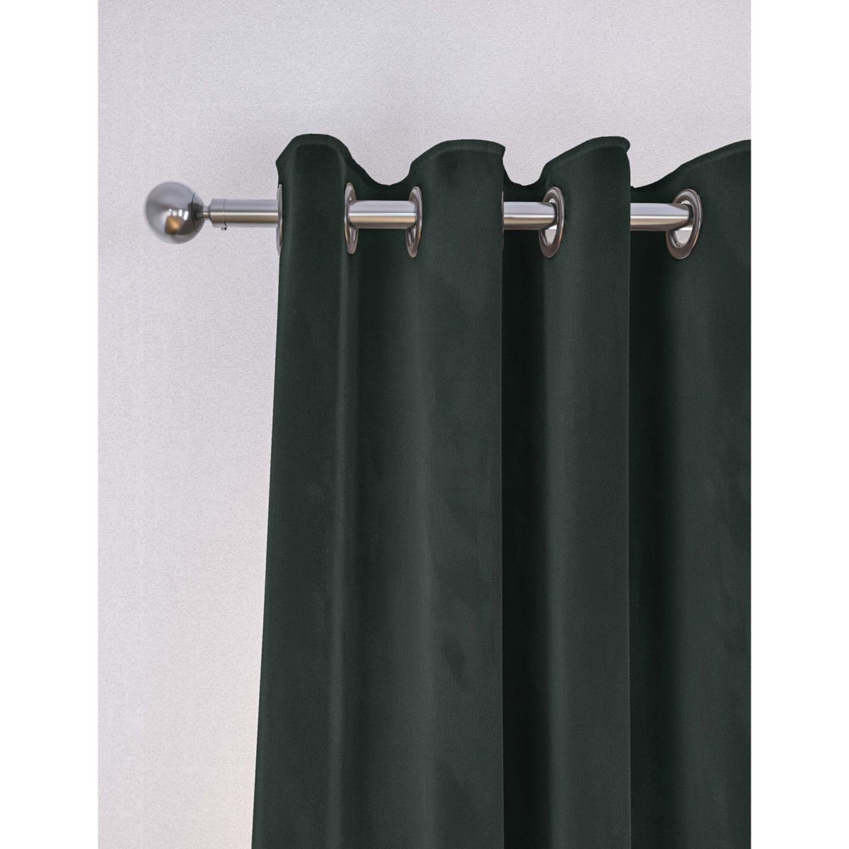M&S Velvet Eyelet Curtains Mid Blue – image 2