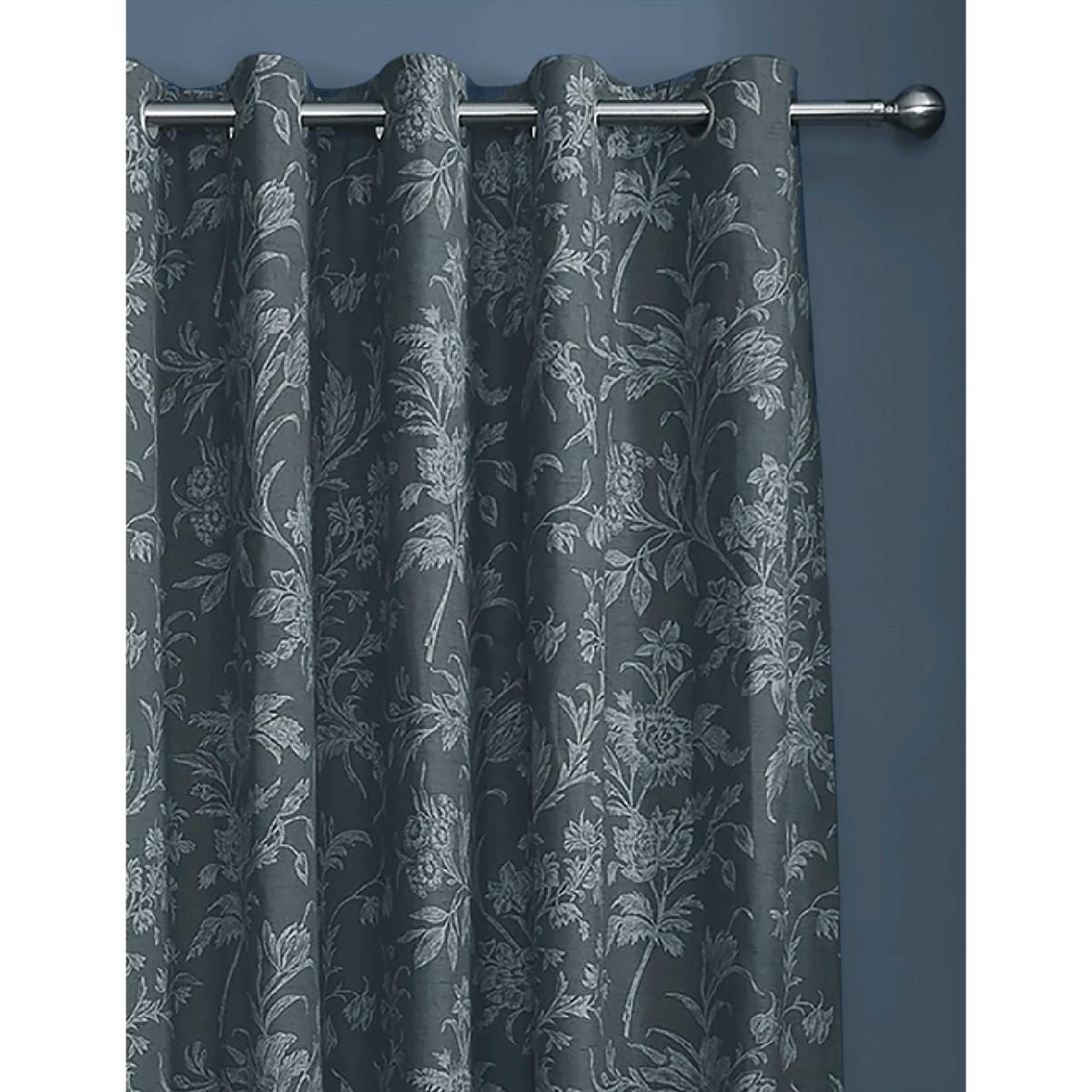 Laura Ashley Lloyd Pure Cotton Eyelet Curtains Blue Mix – image 2