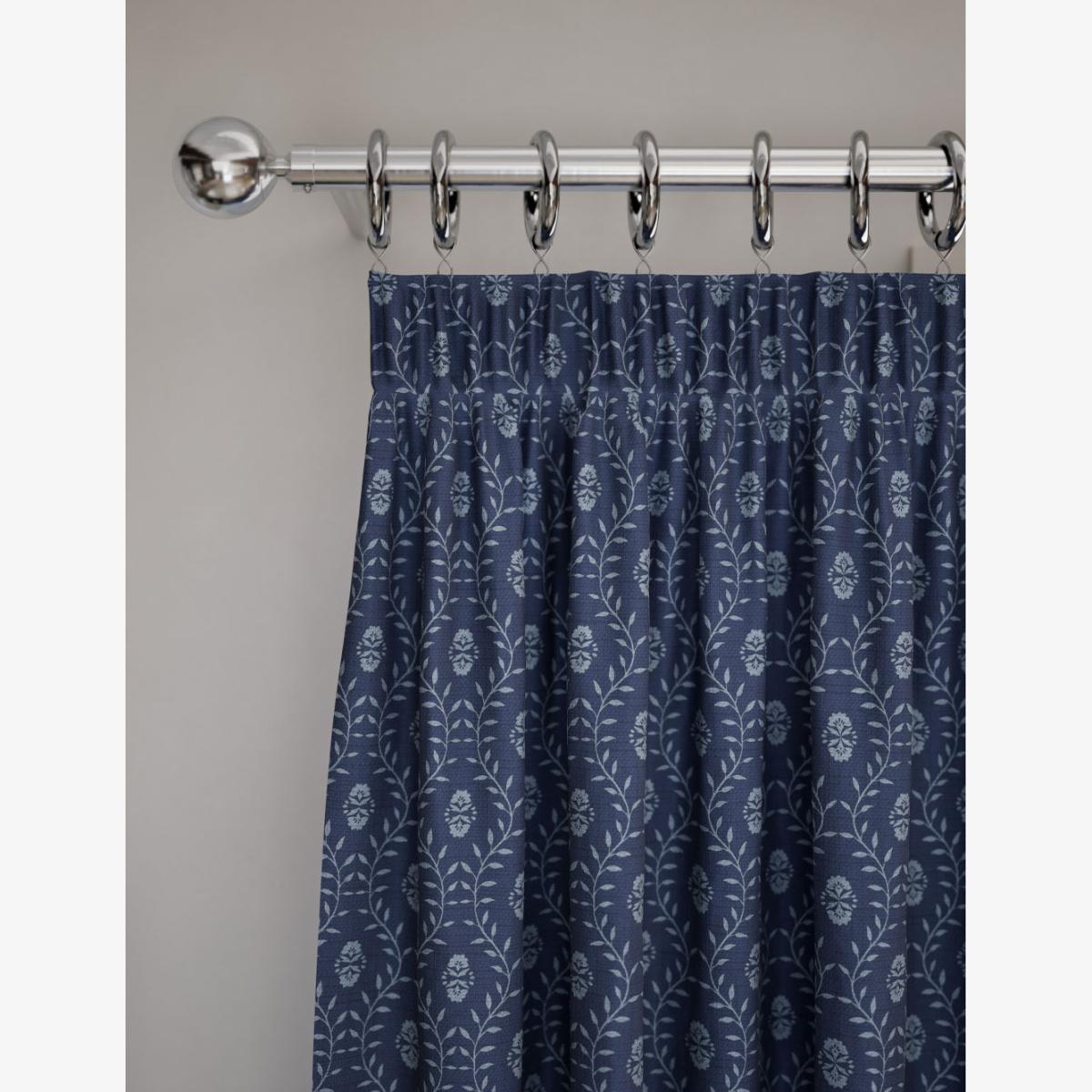 M&S Pure Cotton Leaf Pencil Pleat Curtains - WDR54 - Natural Mix, Natural Mix