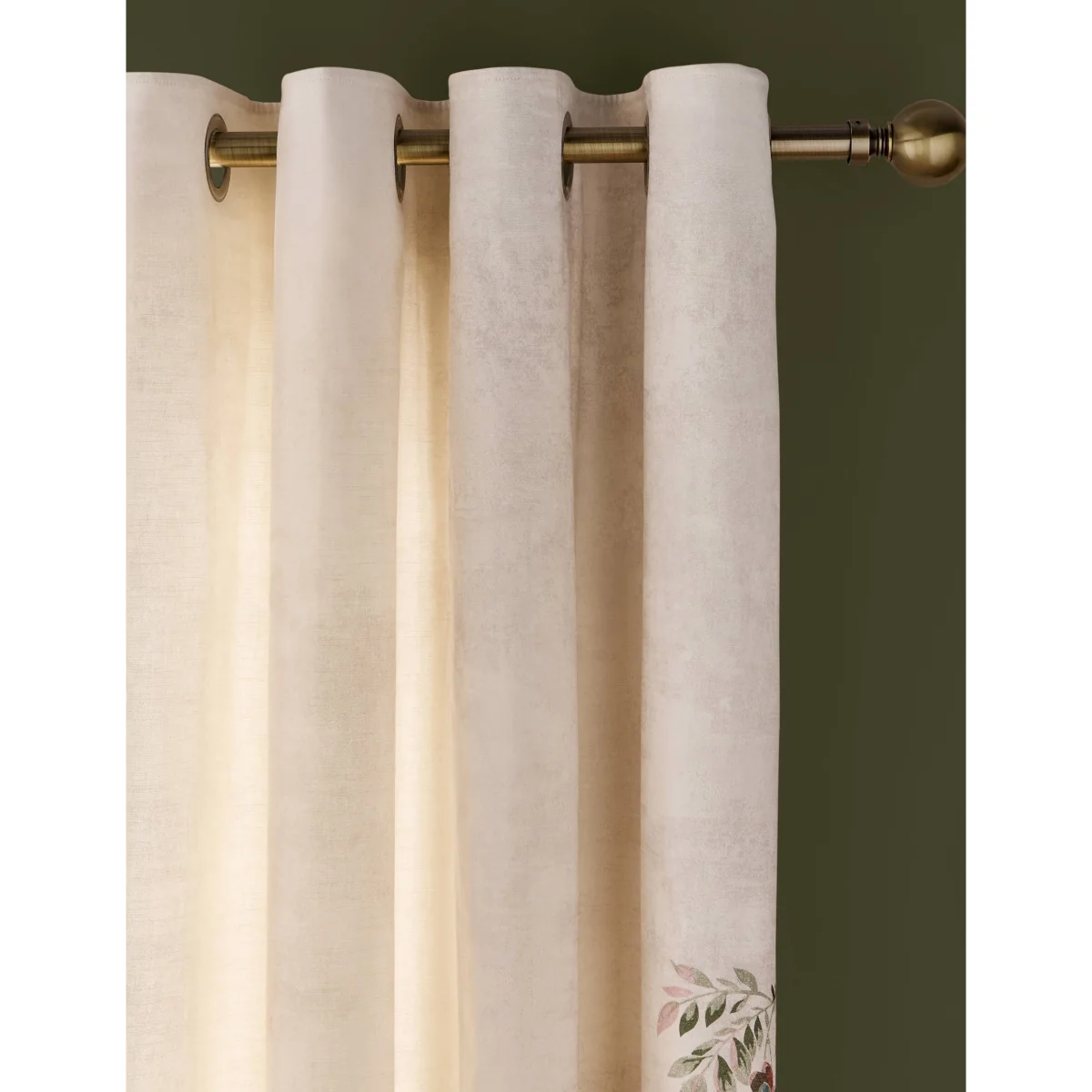Laura Ashley Attleton Cotton Rich Floral Eyelet Curtains Duck Egg – image 3