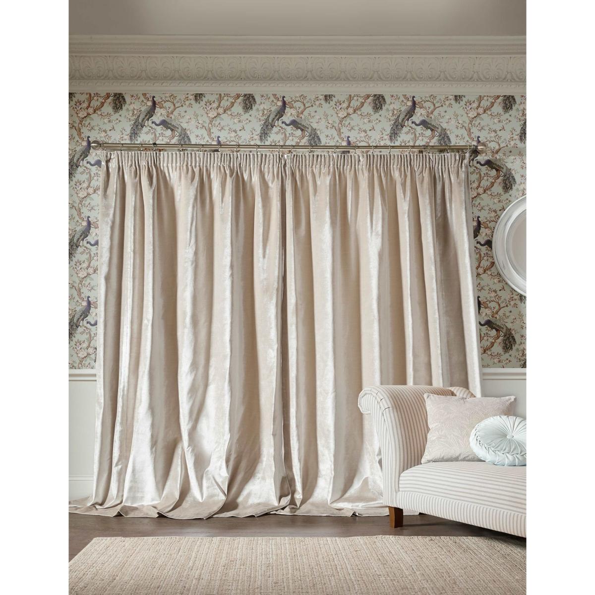 Laura Ashley Loretta Pencil Pleat Curtains Beige – image 2
