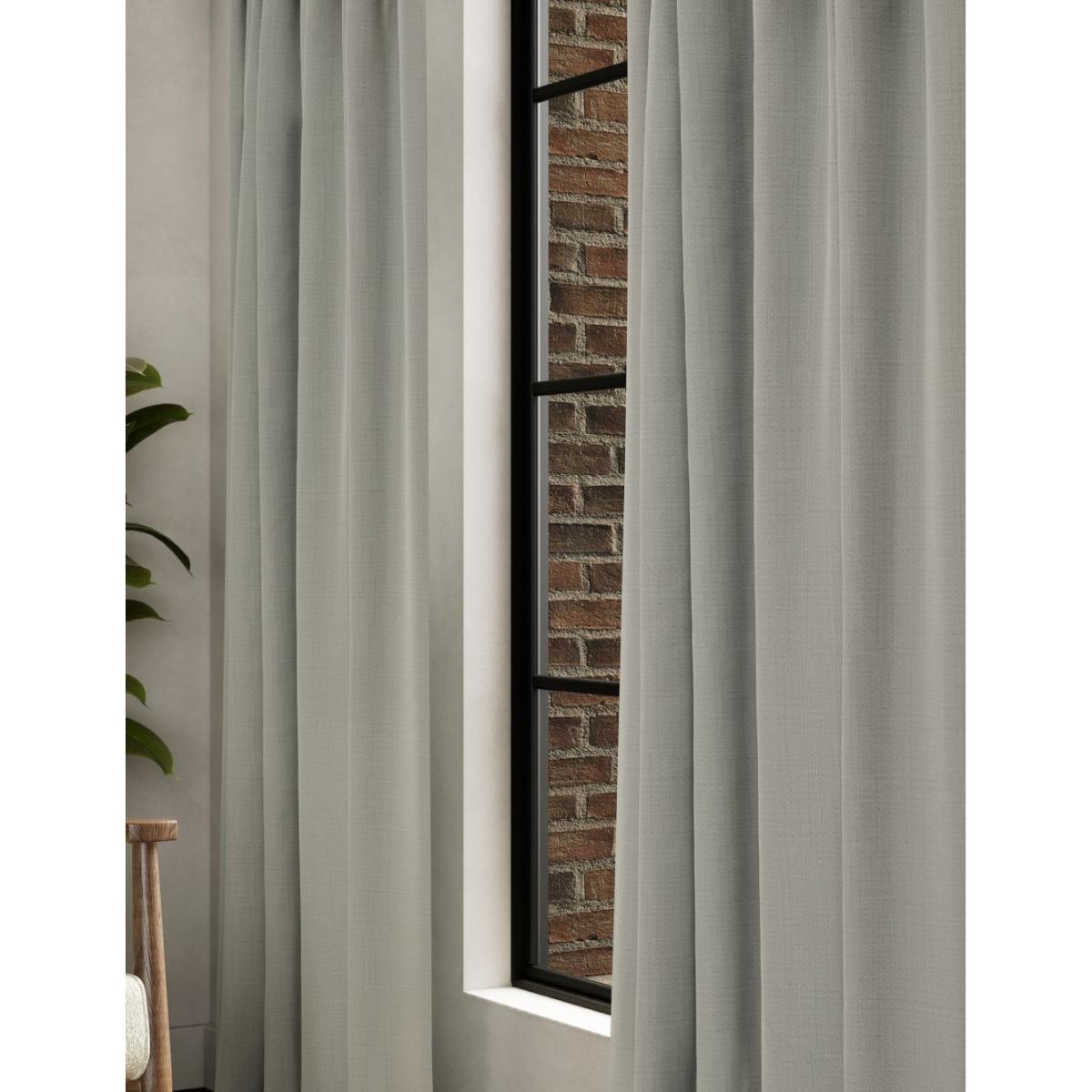 M&S Textured Pencil Pleat Blackout Curtains - EW90 - Ecru, Ecru,Neutral,Blush – image 2