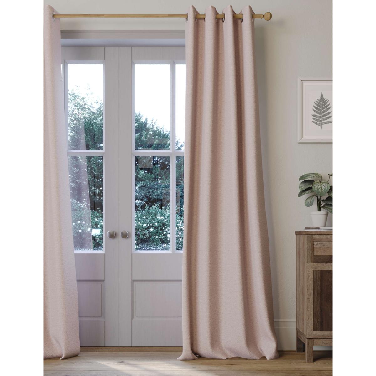M&S Brushed Eyelet Blackout Thermal Curtains Mid Blue – image 2