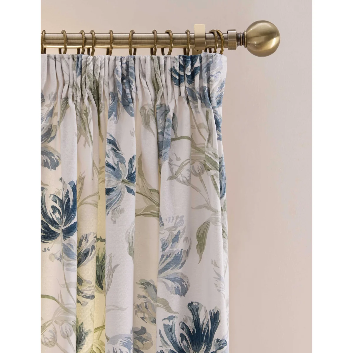 Laura Ashley Gosford Pure Cotton Floral Curtains Blue Mix – image 2