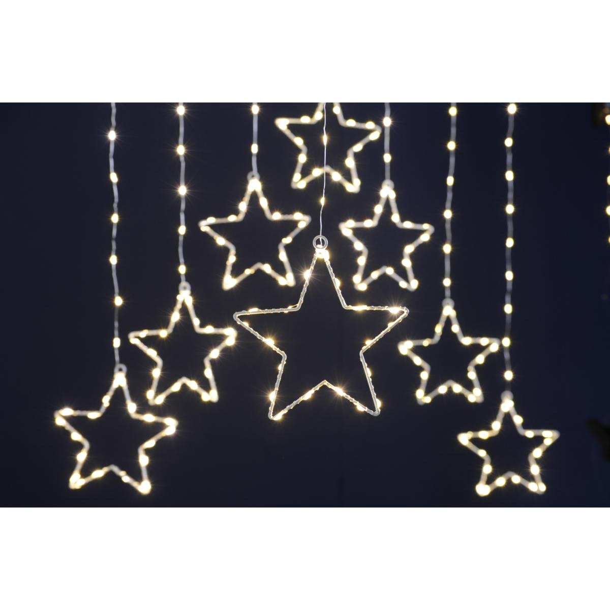 Festive Star Curtain Light 120cm - Warm White – image 2