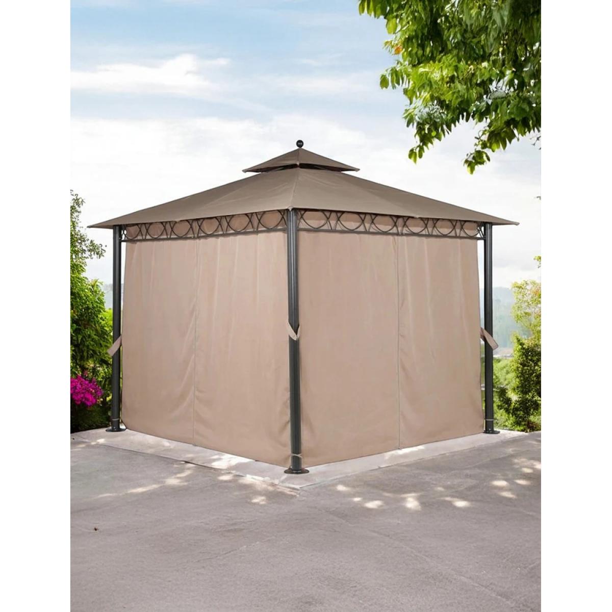 Royalcraft Dubai 3m x 3m Gazebo and Curtains - Mocha – image 3