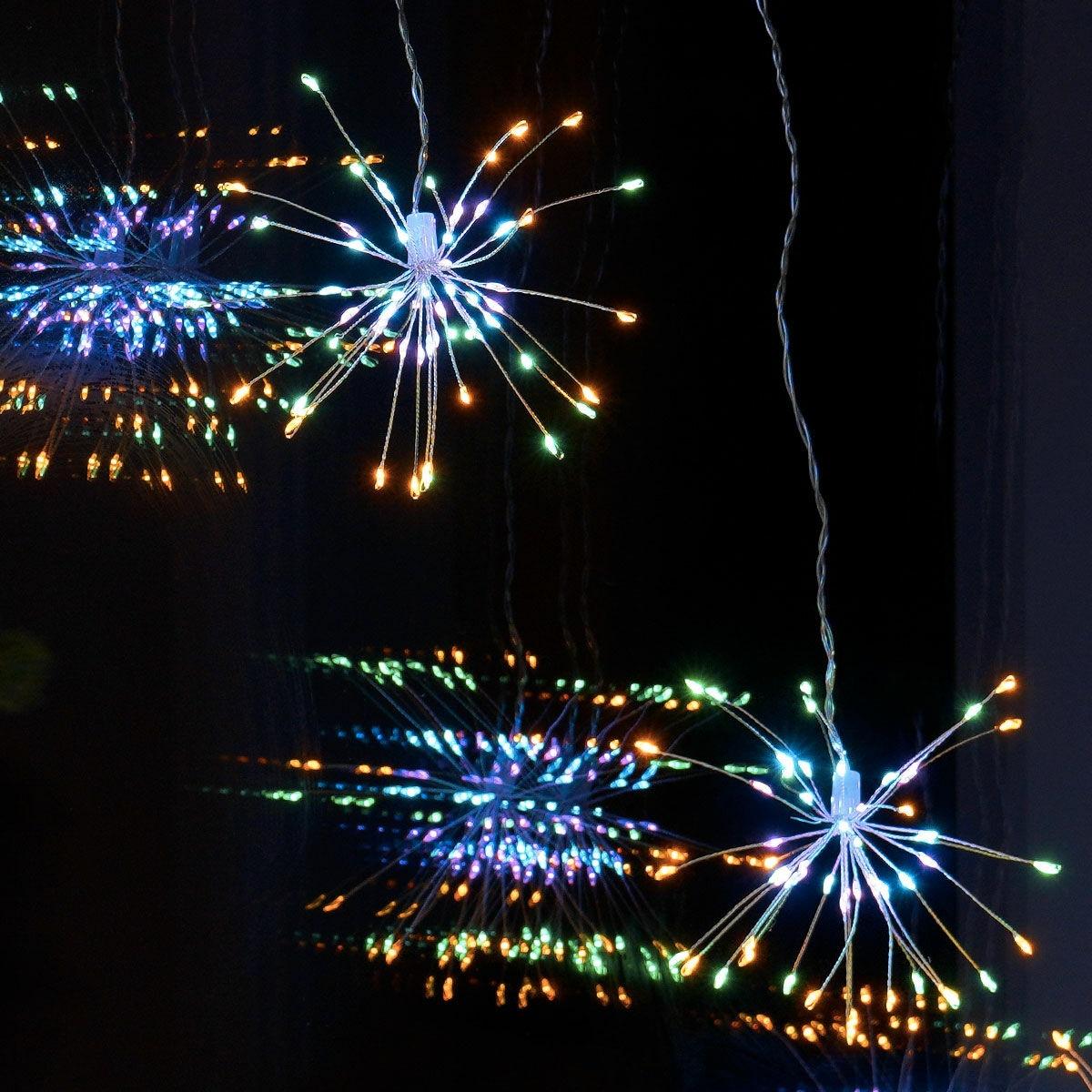 Festive Starburst Curtain Lights 160cm x 120cm - Aurora In Multi – image 5