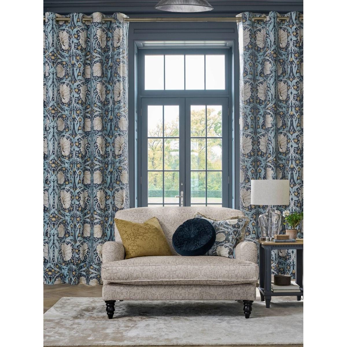 William Morris at Home Pimpernel Blackout Eyelet Curtains - Blue - W 66 x D 54 – image 2