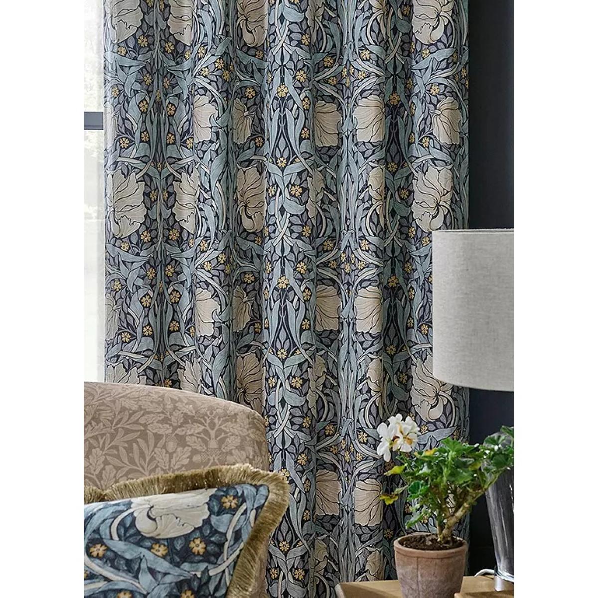 William Morris at Home Pimpernel Blackout Eyelet Curtains - Blue - W 66 x D 54 – image 6