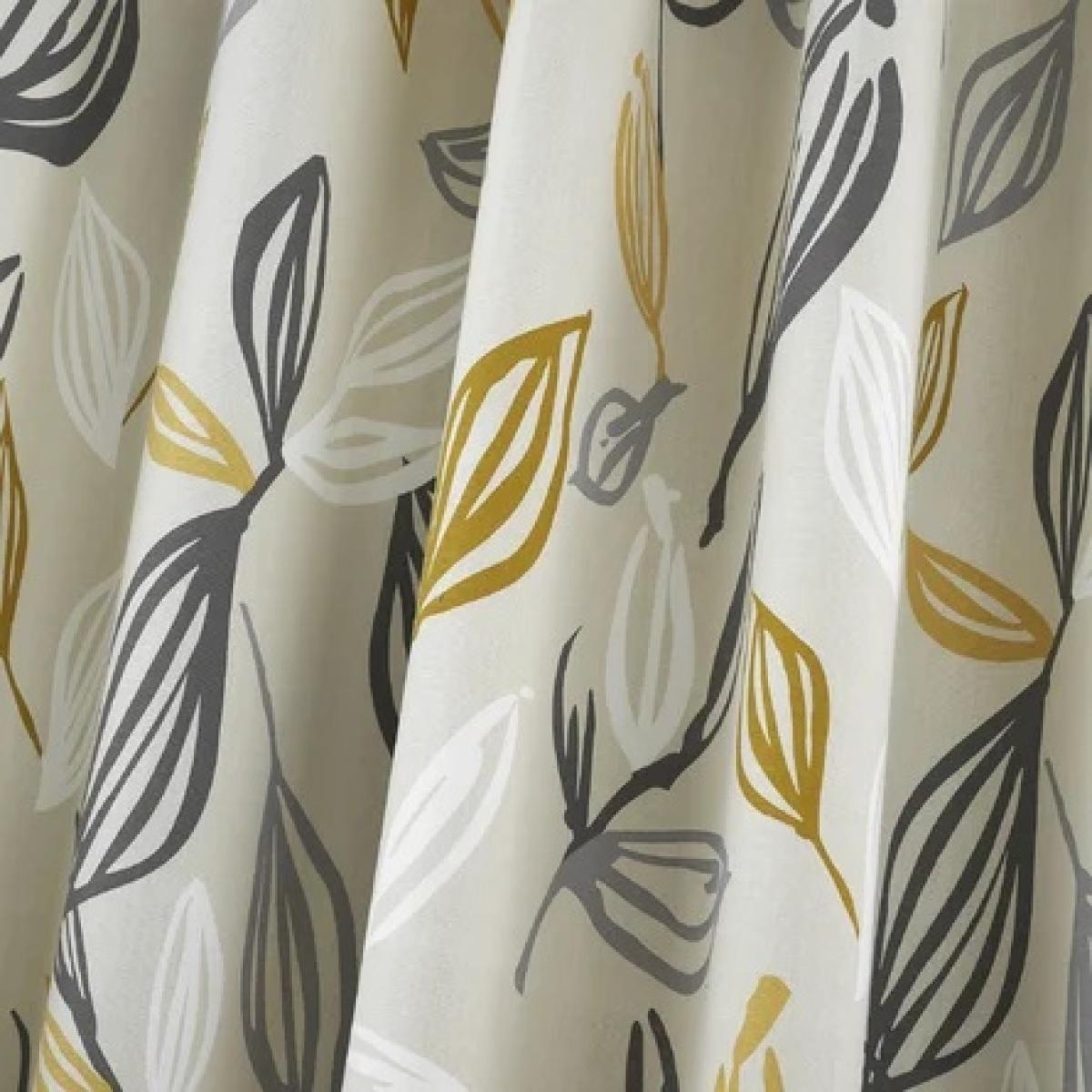 Fusion Ensley Lined Eyelet Curtains - Ochre - 46 x 54 – image 2