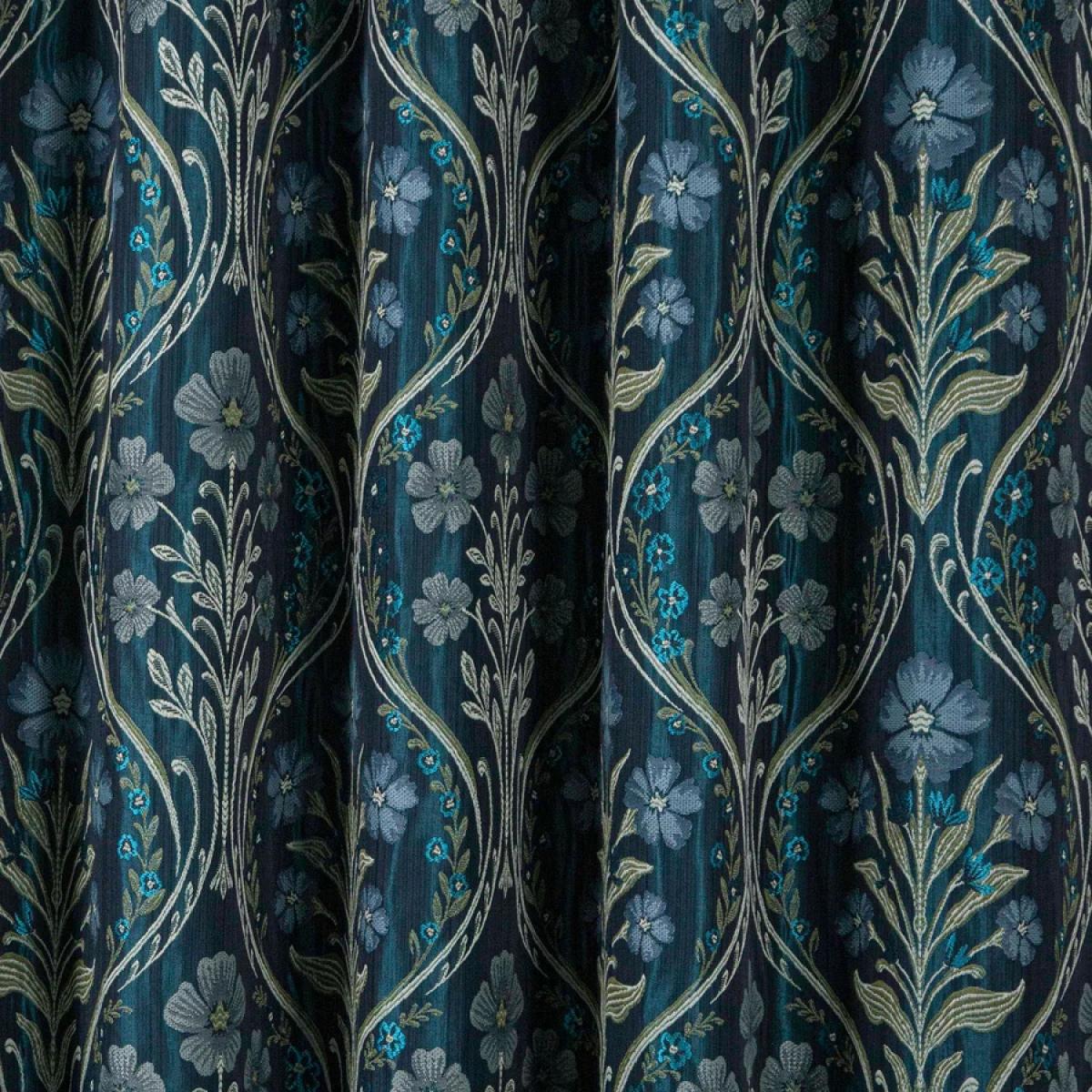 Curtina Estelle Eyelet Curtains Pair - Navy - 66x54 – image 3
