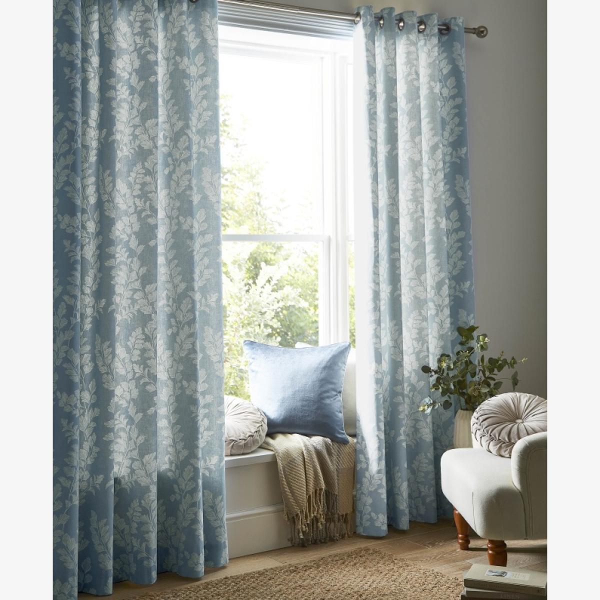 Laura Ashley Waxham Eyelet Curtains - Seaspray - 64 x 90 – image 1