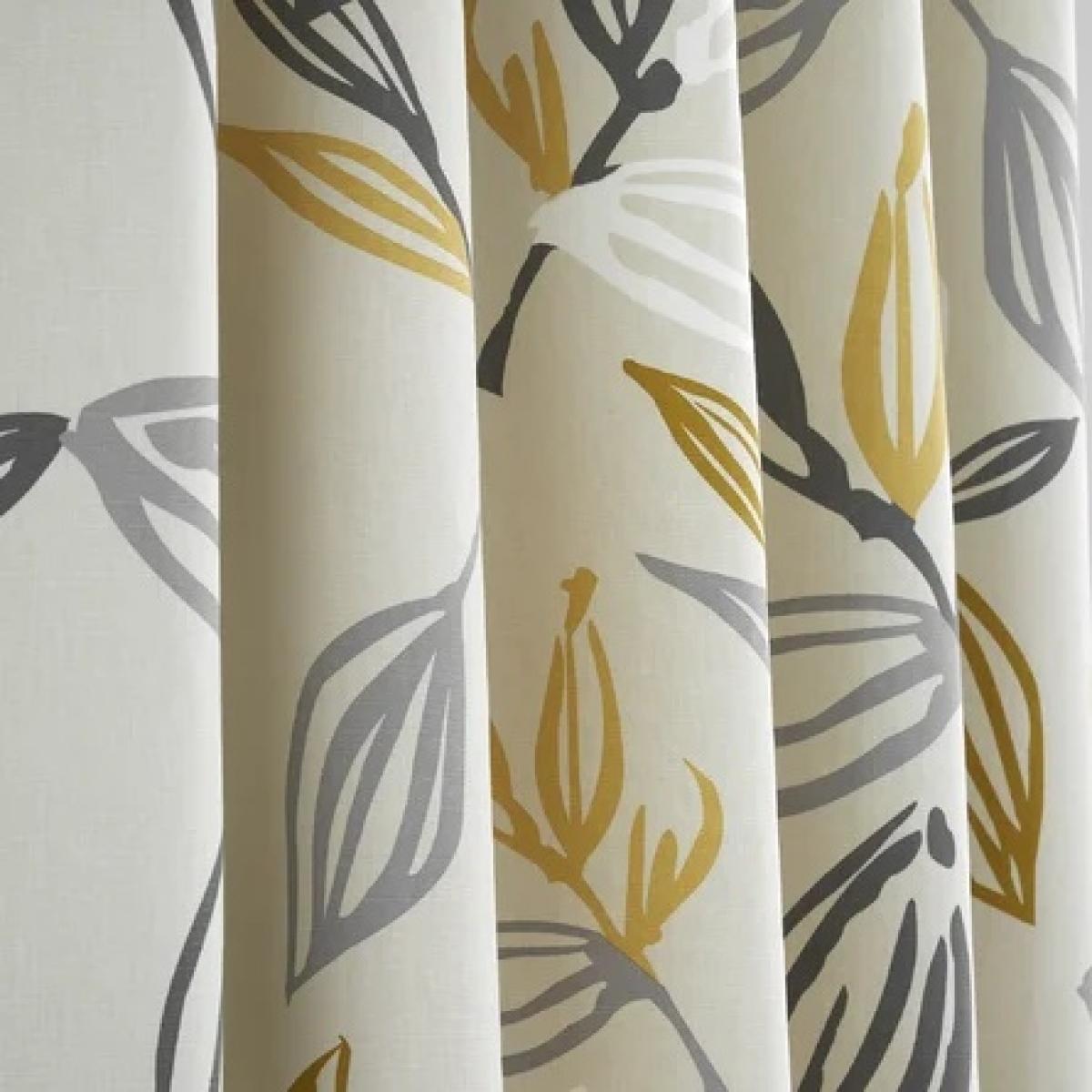 Fusion Ensley Lined Eyelet Curtains - Ochre - 66 x 54 – image 3