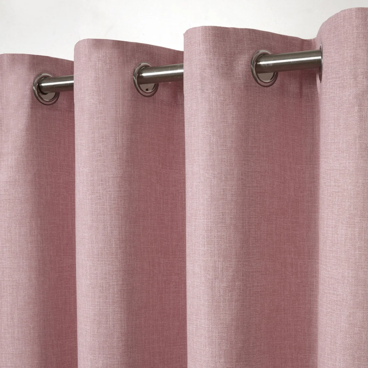 Textured Print Eyelet Lined Curtains for Bedroom and Living - 2 Panels - Blush – image 2