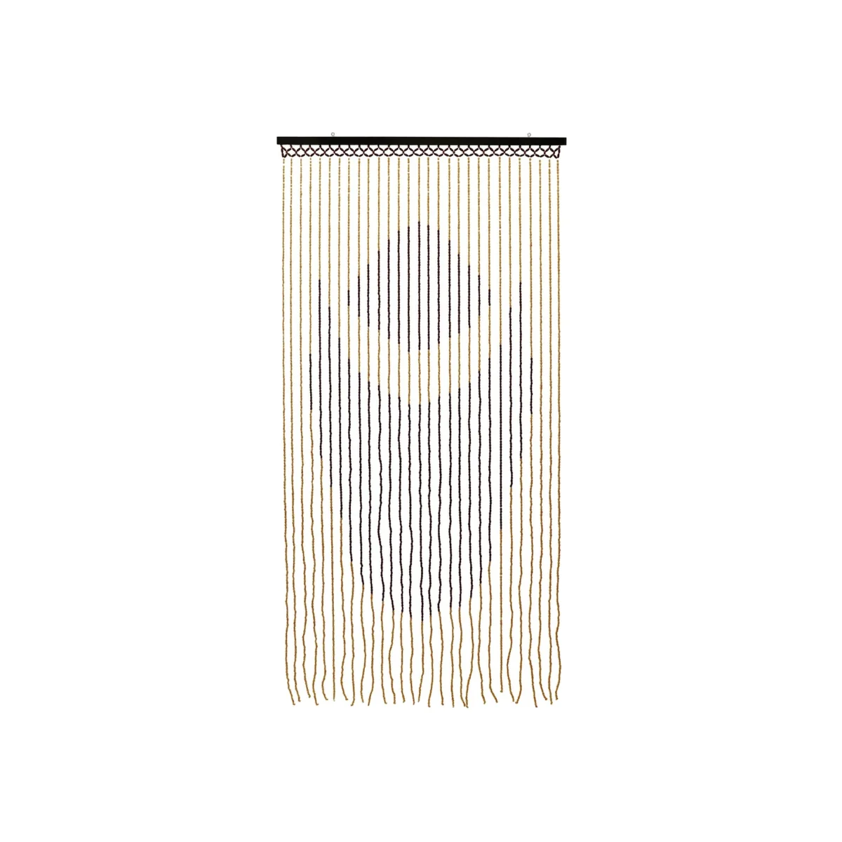 Tuscany Hanging Lotus Wooden Beaded Door Curtain Screen – image 1