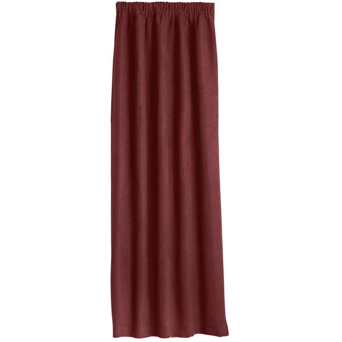 Velvet Chenille Thermal Fleece Lined Pencil Pleat Taped Top Door Curtain - Red – image 3