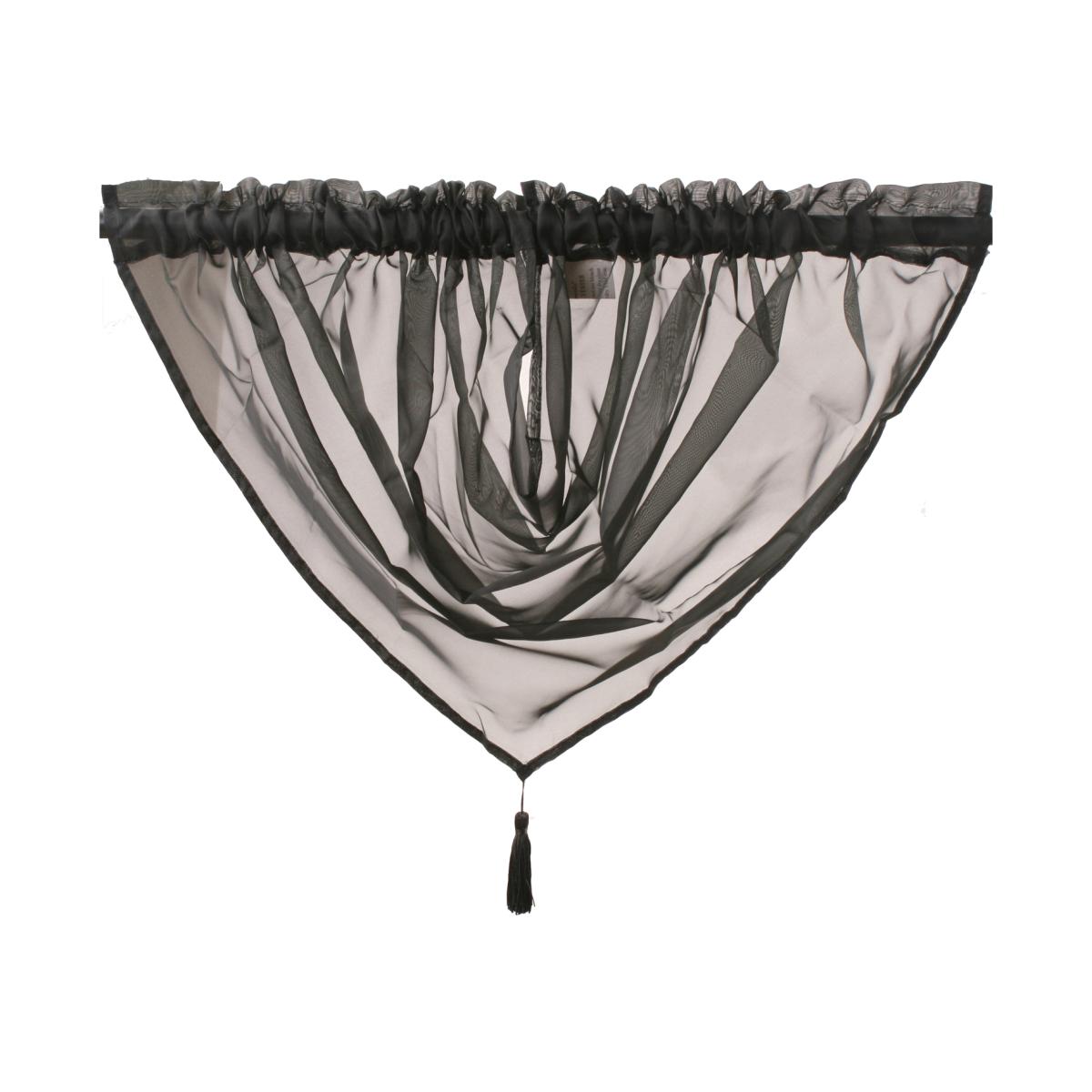 Modern Plain Swag with Tassle - Black
