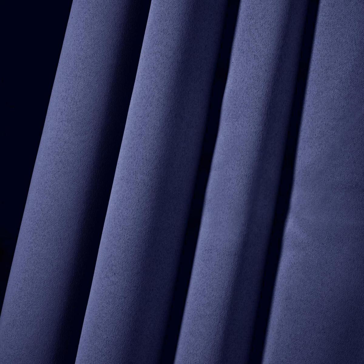 Dreamscene Eyelet Blackout Curtains PAIR of Thermal Ring Top - Blue / 137cm / 46" wide x 54" drop – image 3