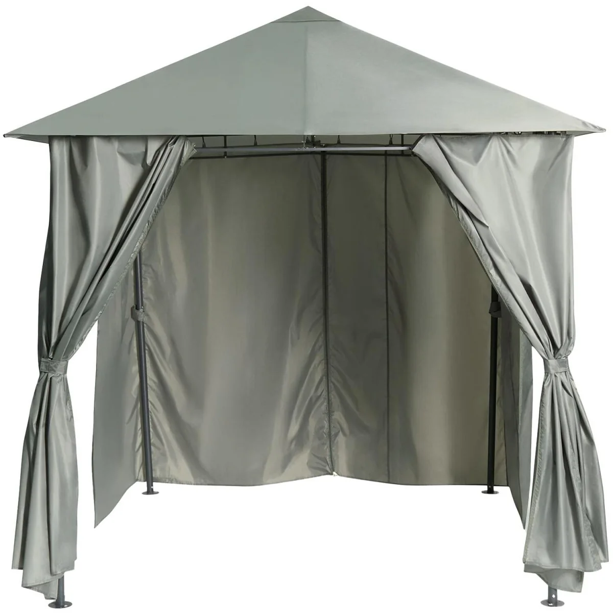 Water Resistant Gazebo With Curtains - Grey – image 11