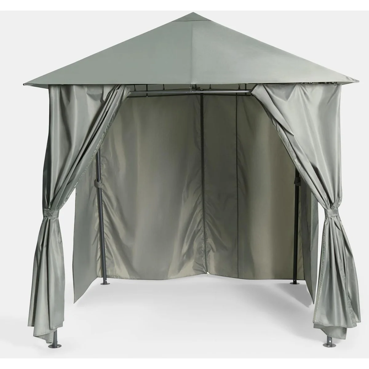 Water Resistant Gazebo With Curtains - Grey – image 7