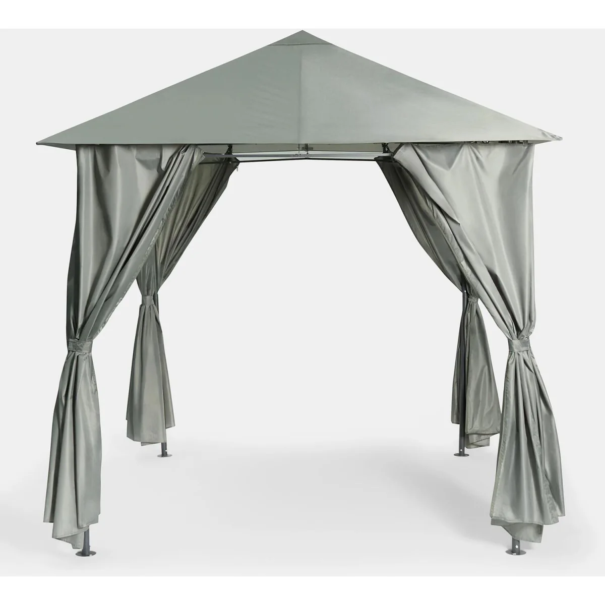 Water Resistant Gazebo With Curtains - Grey – image 9
