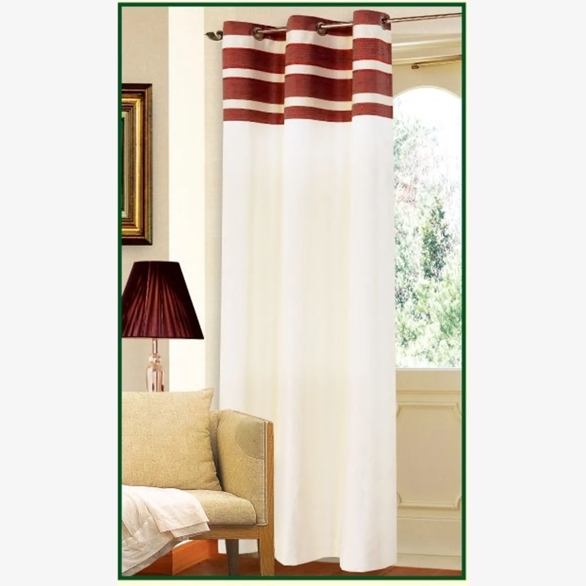 Stylish Door Panel Curtain - Wine