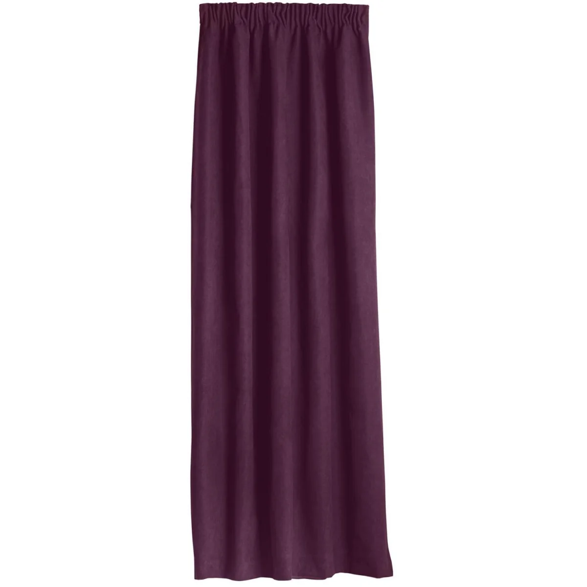 Velvet Chenille Thermal Fleece Lined Pencil Pleat Taped Top Door Curtain - Aubergine – image 3