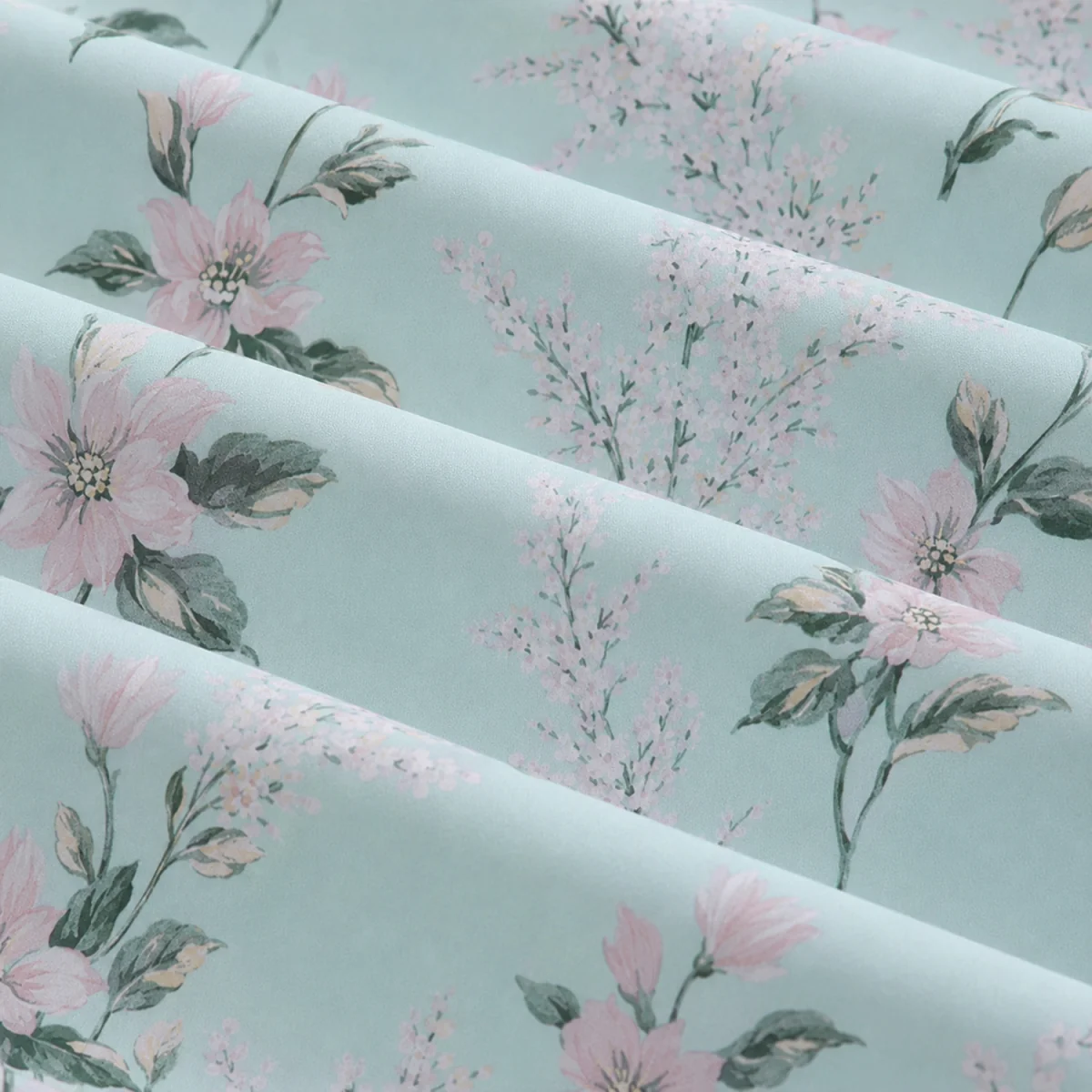 Large floral Printed Unlined Ringtop Curtains - Multi / 137cm – image 8