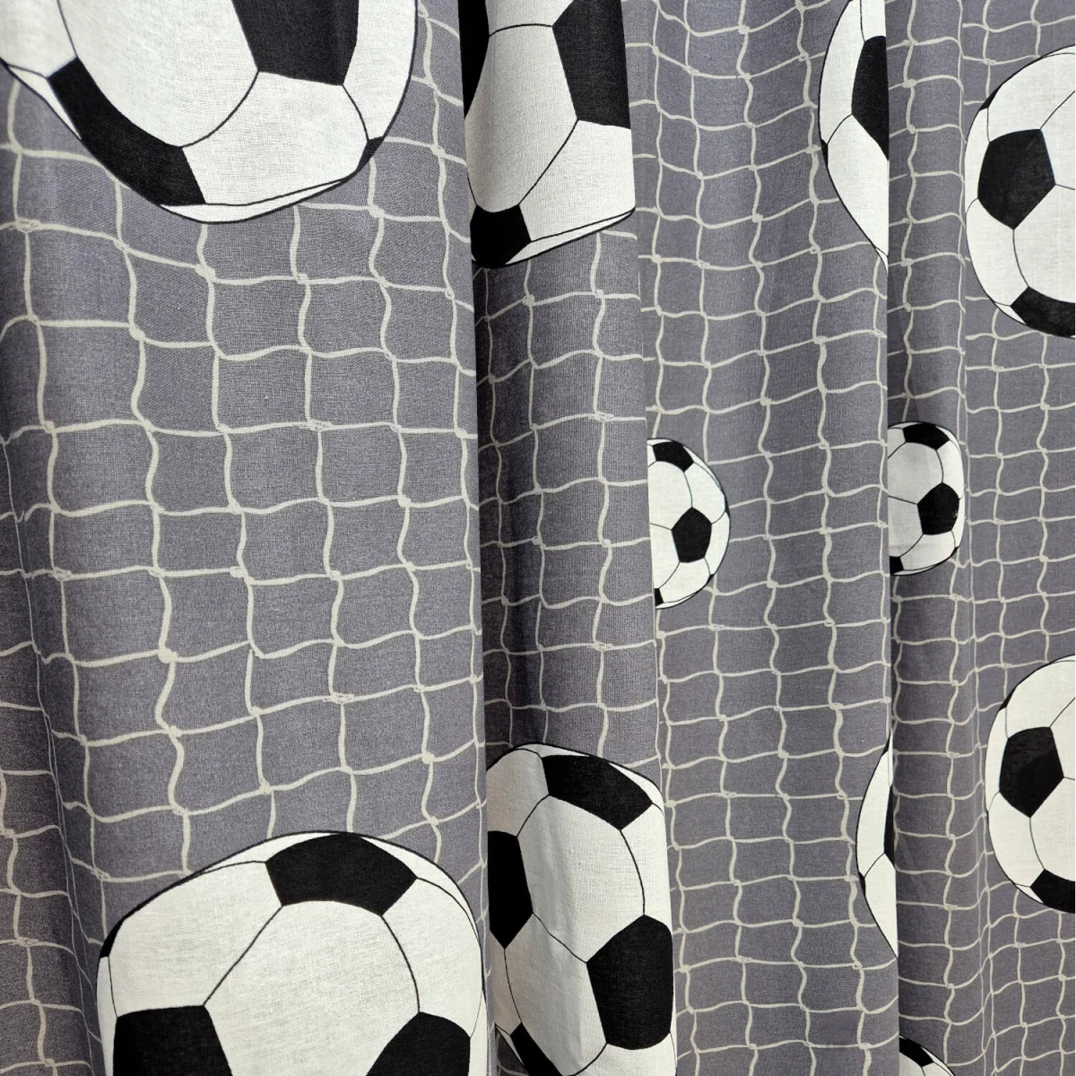 Football Grey Pencil Pleat Curtains - Grey / 54in – image 3