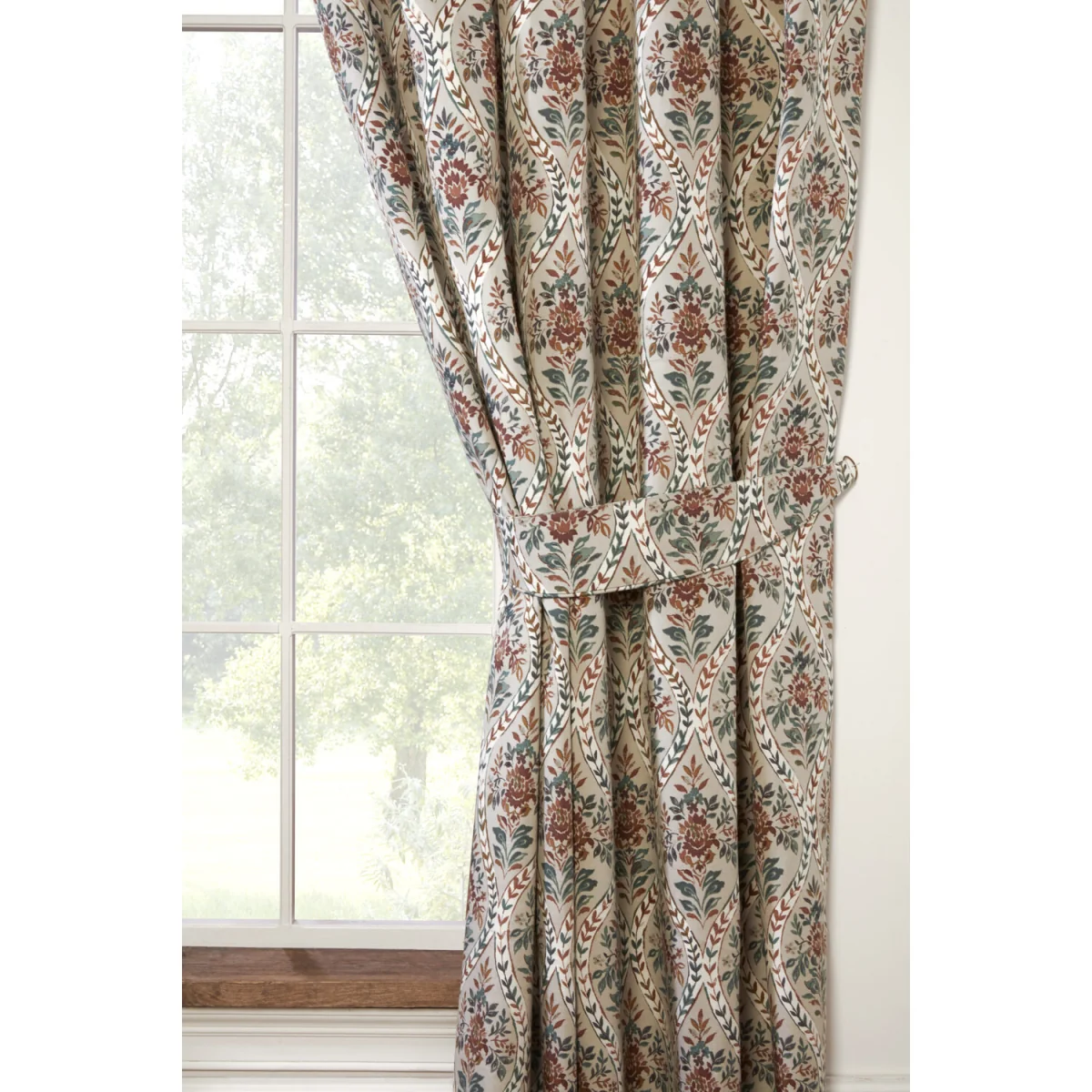 Buttermere - Fully Lined Floral Curtains - Pencil Pleat - Polycotton (Autumn, 46'' x 54'' - 117cm x 137cm (Pair)) – image 2