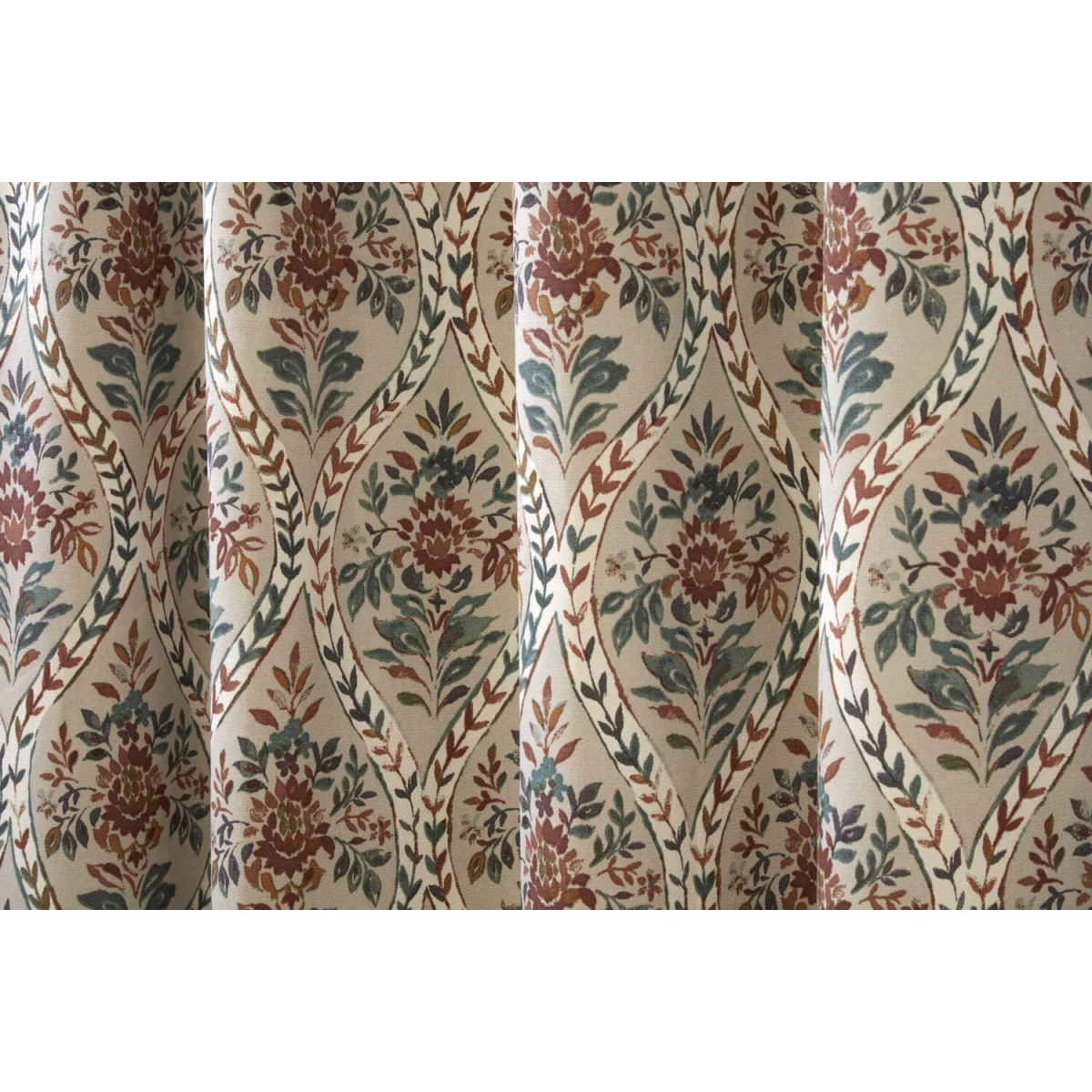 Buttermere - Fully Lined Floral Curtains - Pencil Pleat - Polycotton (Autumn, 46'' x 54'' - 117cm x 137cm (Pair)) – image 5