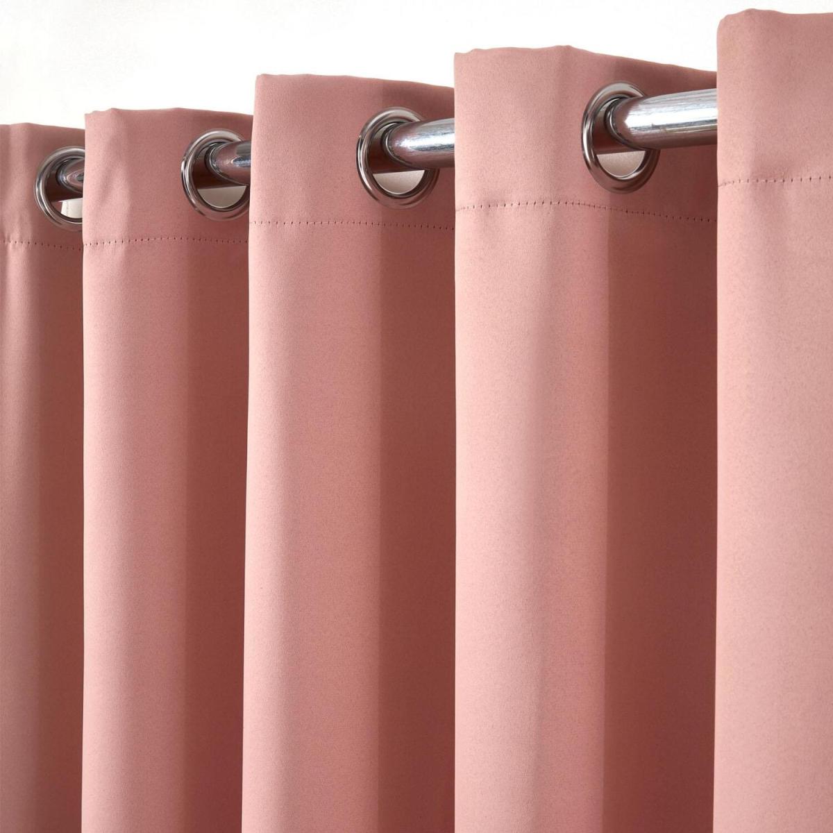 Dreamscene Eyelet Blackout Curtains PAIR of Thermal Ring Top - Blush / 137cm / 46 – image 3