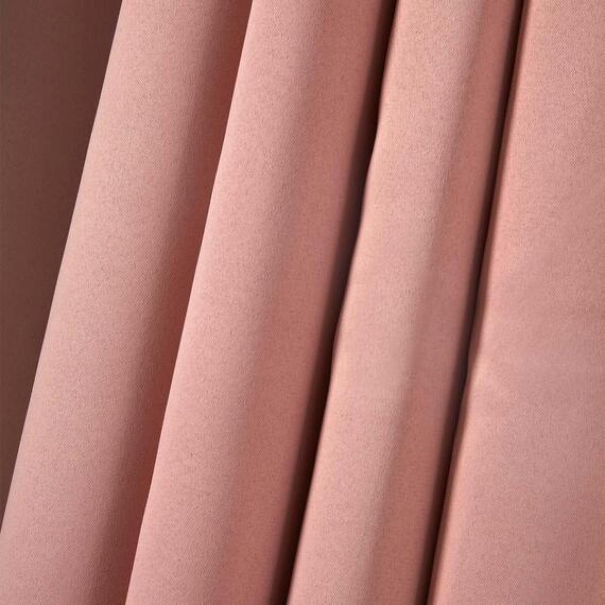 Dreamscene Eyelet Blackout Curtains PAIR of Thermal Ring Top - Blush / 137cm / 46 – image 1
