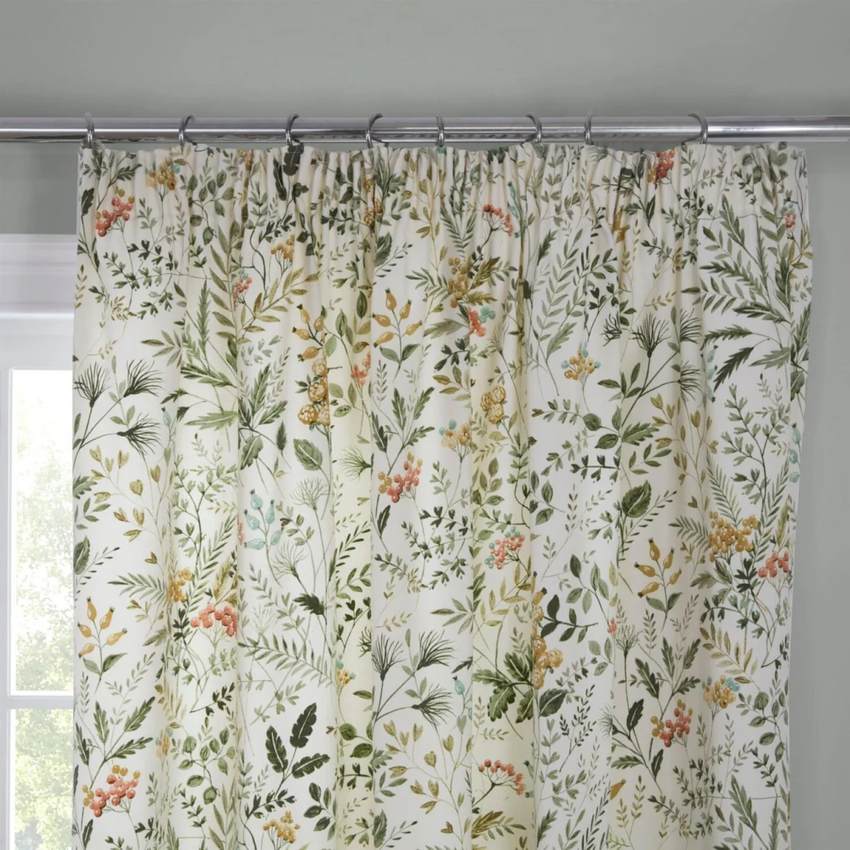 Cleo Pencil Pleat Curtains - Willow / 66in / 72in – image 3