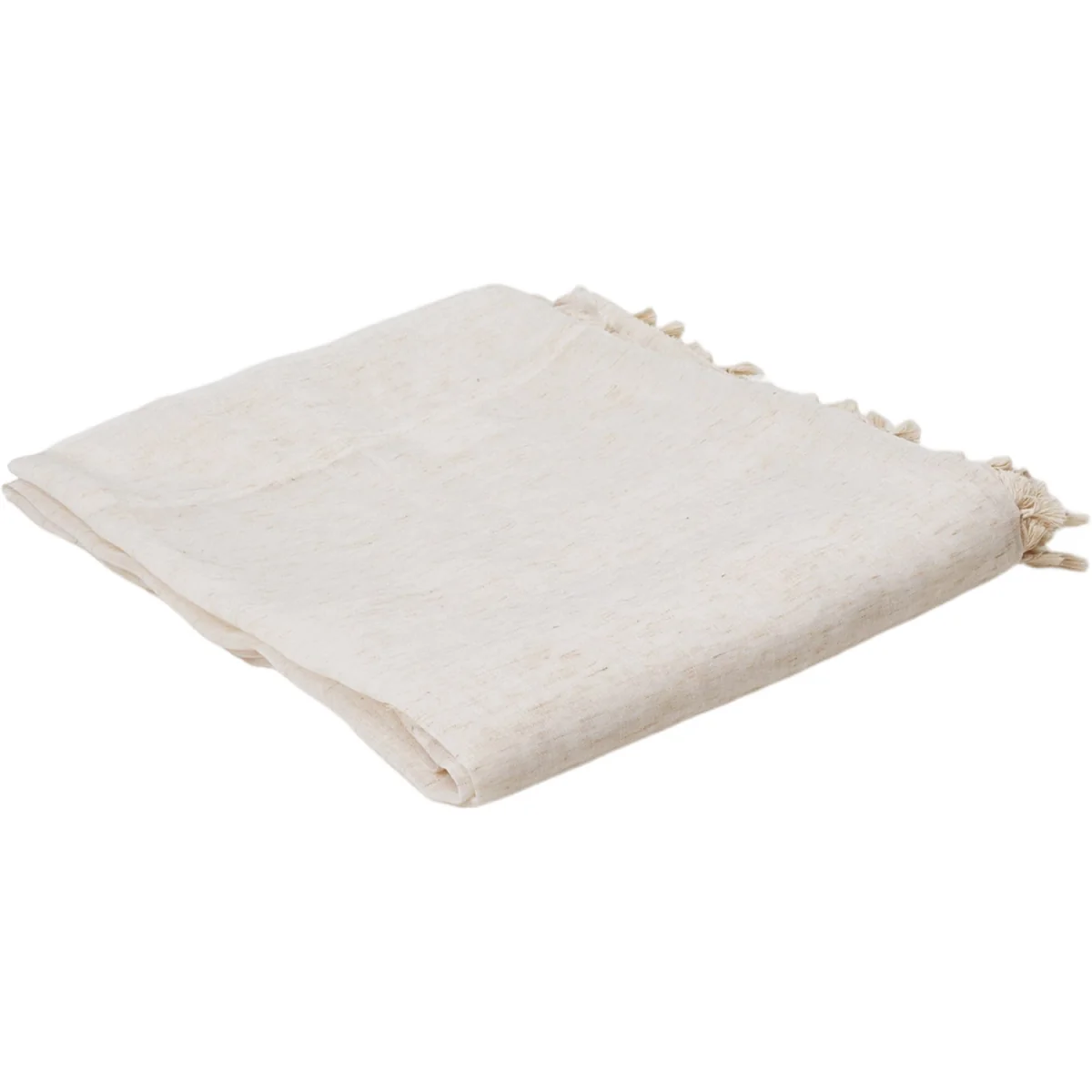 Semi Sheer Curtain 1 Panel with Tassel Design - Beige – image 7
