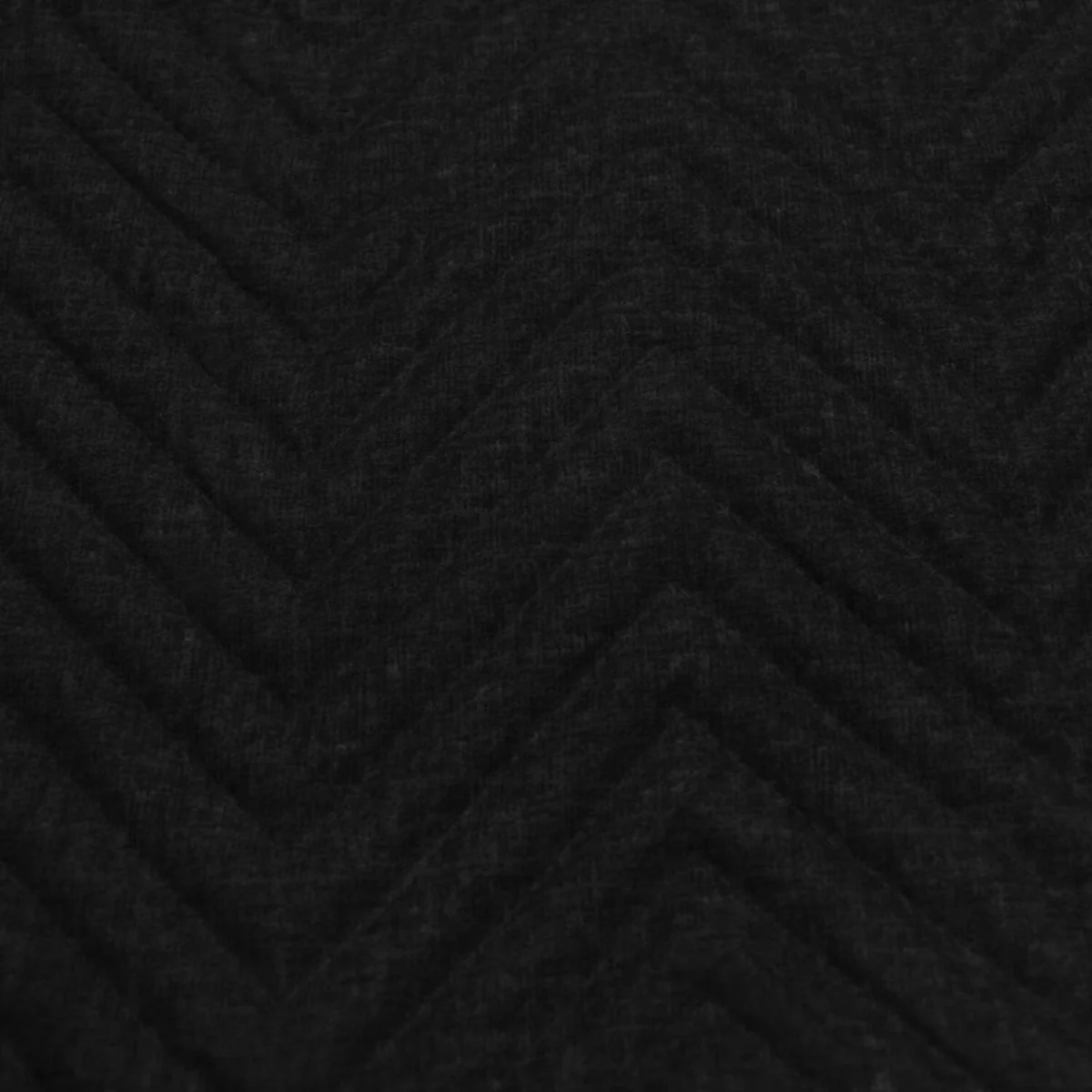 Chevron Pattern Thermal Door Panel Curtain - Black – image 1
