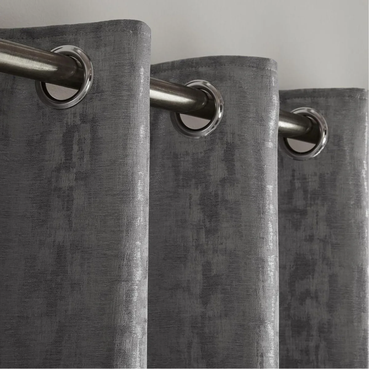 Eswic Eyelet Ring Top Curtains - Silver / 229cm – image 3