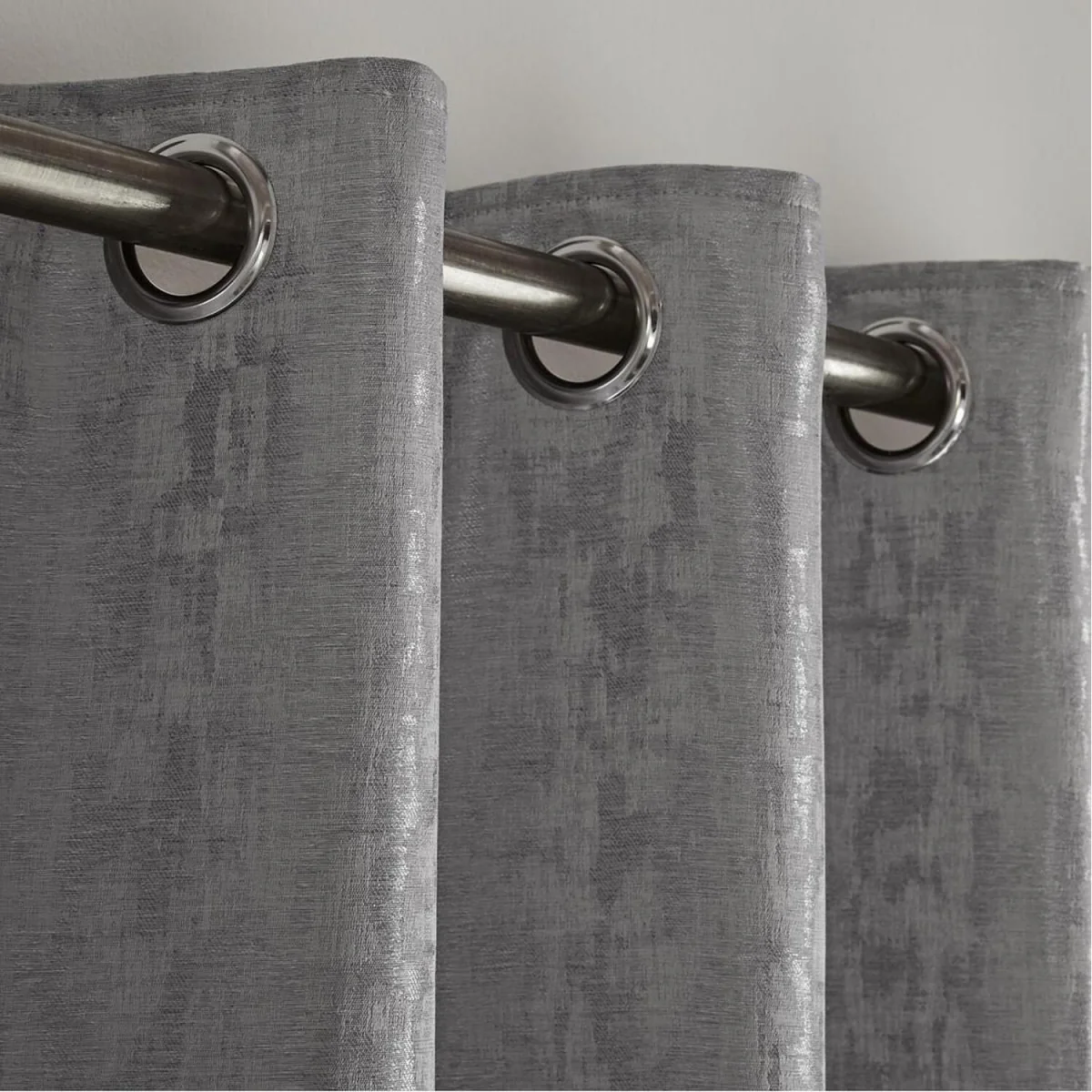 Eswic Eyelet Ring Top Curtains - Silver / 229cm – image 5