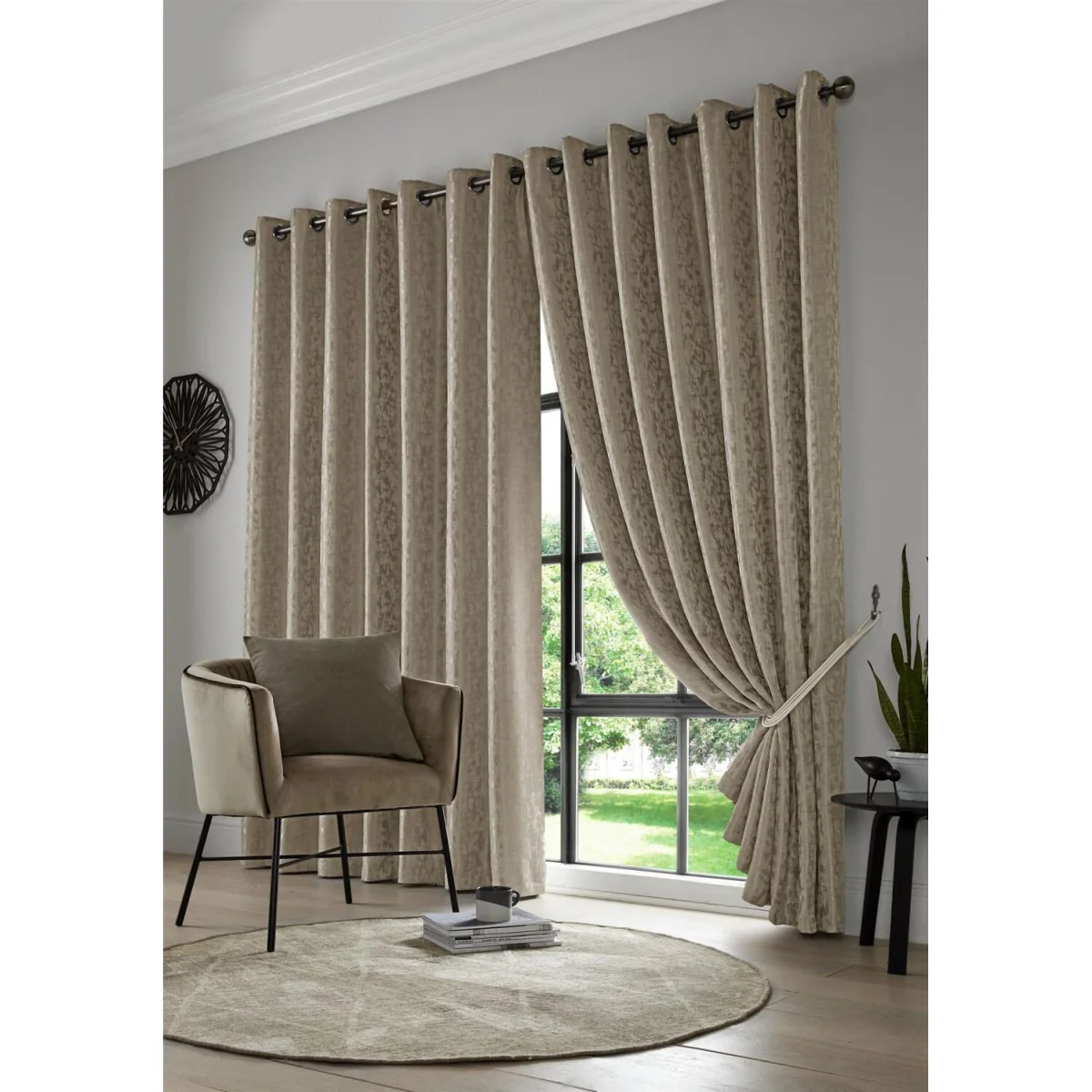 Eswic Eyelet Ring Top Curtains - Silver / 229cm – image 6