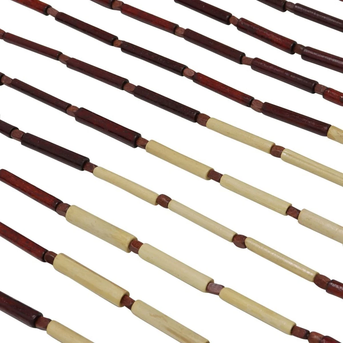 Bamboo Beaded Door Curtain - Down Arrow Design - Brown – image 3