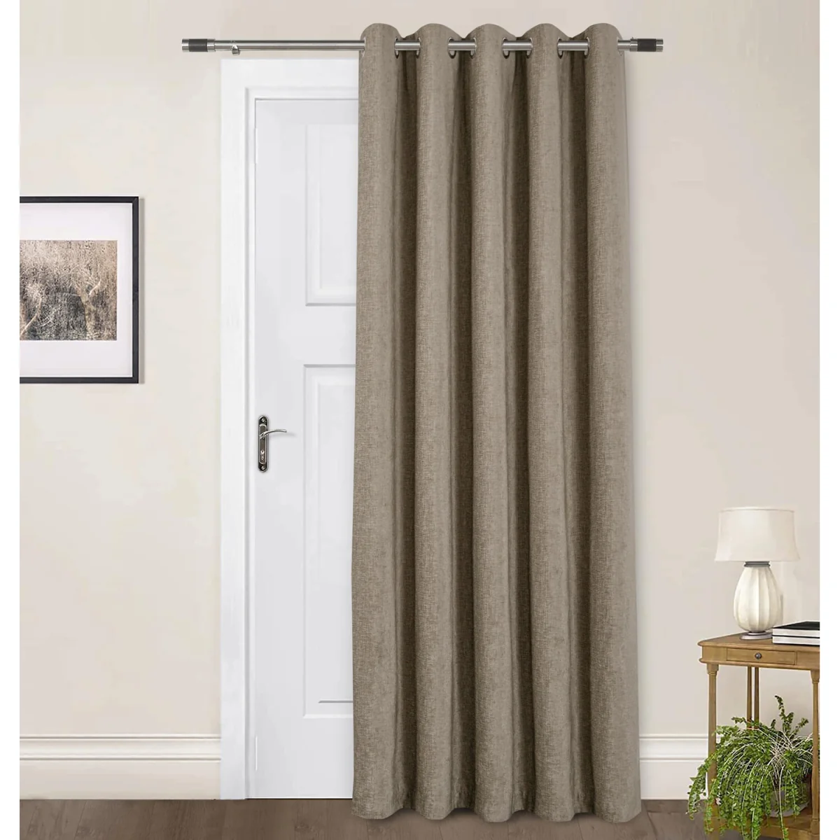 Amberley Thermal Interlined Chenille Curtains - Eyelet - 100% Polyester, Earth, 229cm x 229cm (Pair) - Earth / 213.0cm / 168.0cm – image 4