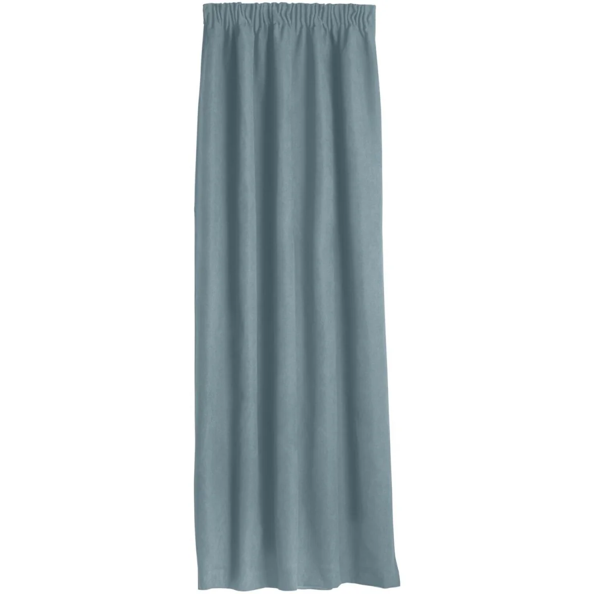 Velvet Chenille Thermal Fleece Lined Pencil Pleat Taped Top Door Curtain - Teal – image 3