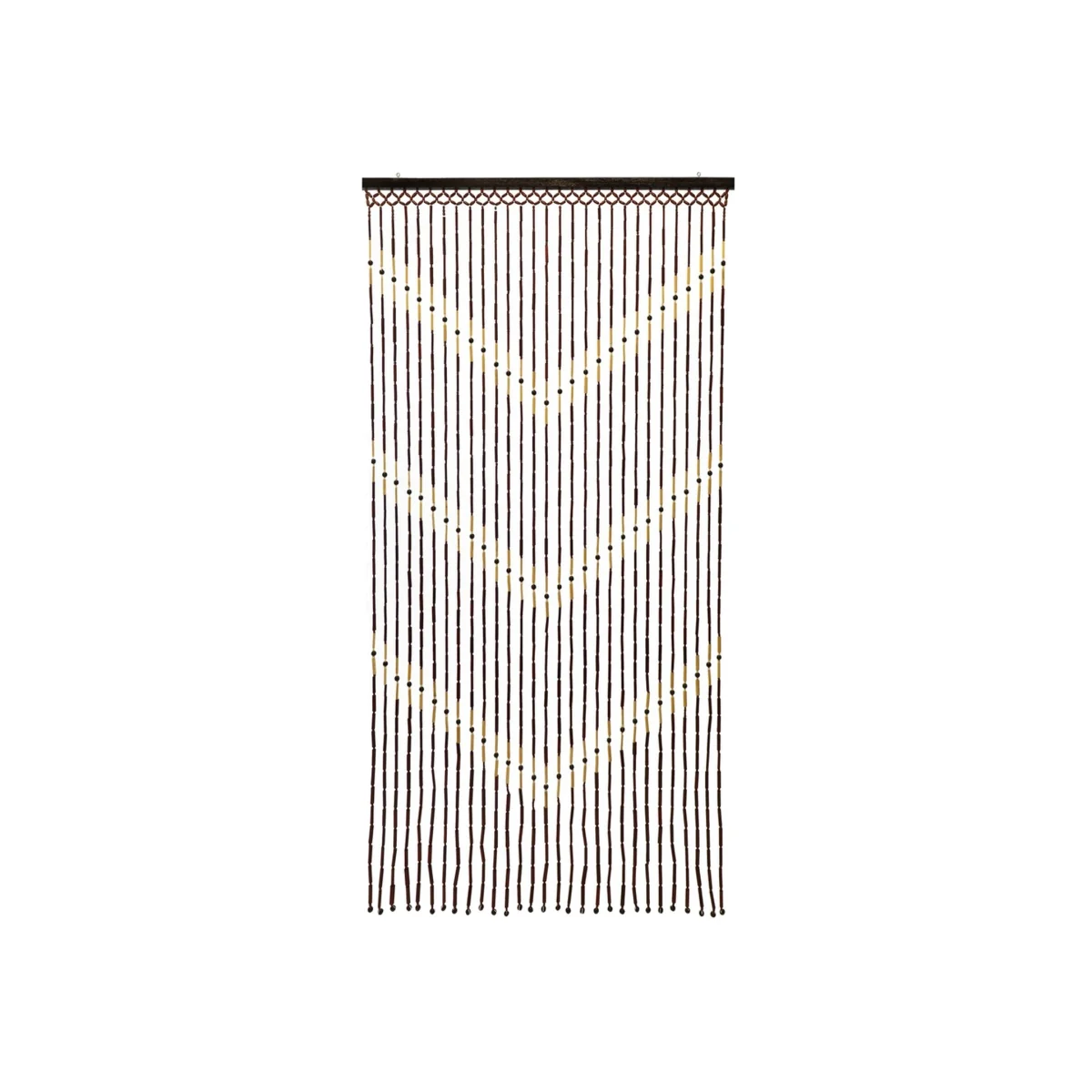 Provence Hanging Wooden Beaded Door, Chevron Curtain Screen – image 1