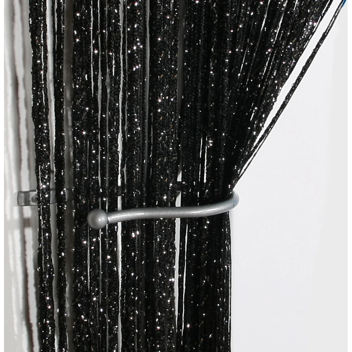 Extra Large Jazz Glitter String Curtain Panel - Black – image 2