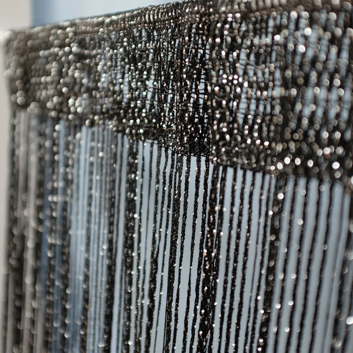 Extra Large Jazz Glitter String Curtain Panel - Black – image 3