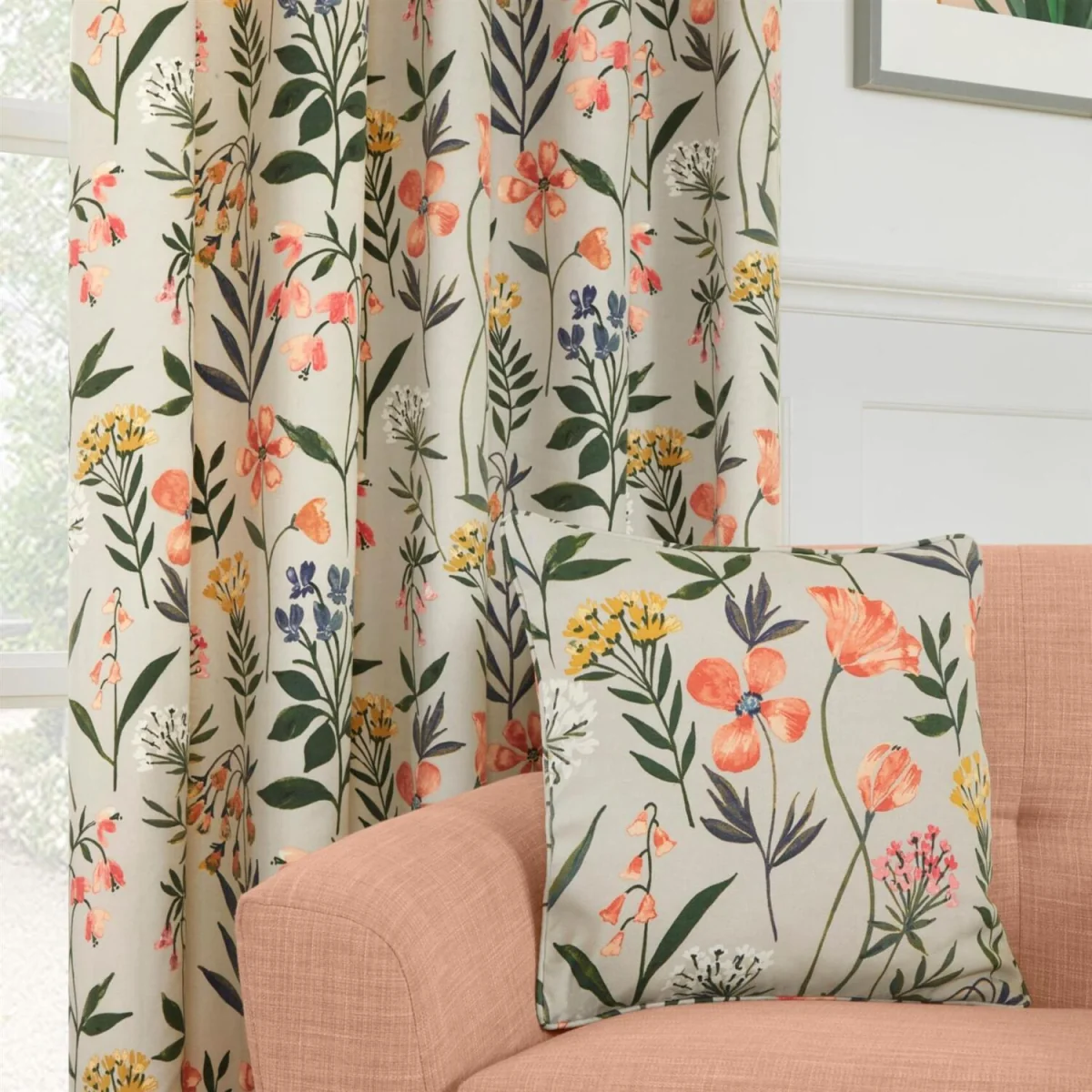 Meadow Pencil Pleat Curtains - Beige / 90in / 54in – image 7