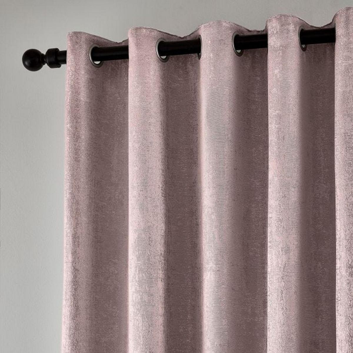 Roma Lined Eyelet Curtains in Rose Pink by Helena Springfield&nbsp;183cmx229cm – image 2
