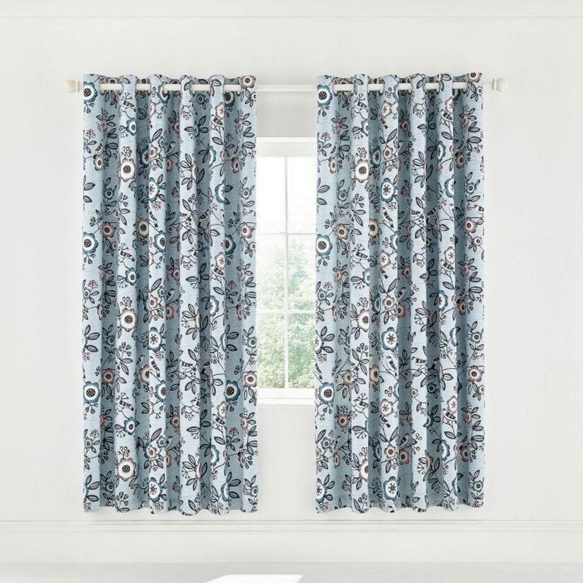 Jay Lined Curtains in Sky Blue by Helena Springfield – image 2